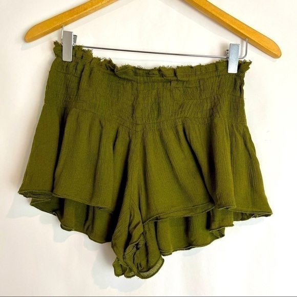 Free People Shorts Smoked Olive Green Size S - Picture 2 of 5